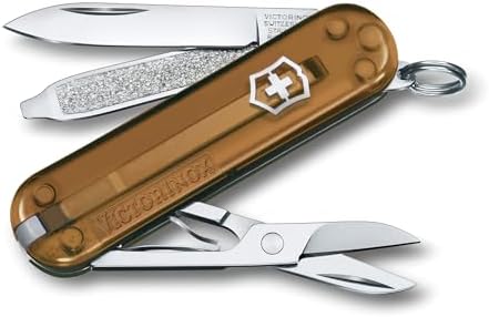 Victorinox Classic SD Swiss Army Knife  Compact 7 Function Swiss Made Pocket Knife with Small Blade  Screwdriver and Key Ring   Camo