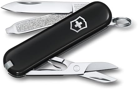 Victorinox Classic SD Swiss Army Knife  Compact 7 Function Swiss Made Pocket Knife with Small Blade  Screwdriver and Key Ring   Camo
