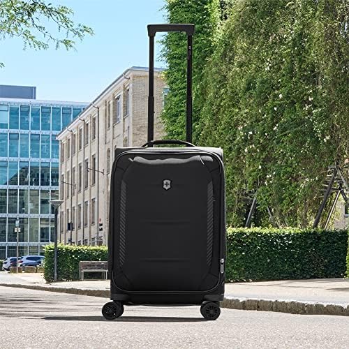 Victorinox Crosslight Frequent Flyer Plus Softside Carry On   Lightweight Rolling Suitcase for Travel Essentials   Expandable Luggage with Foldable Organizer   46 Liter  Black