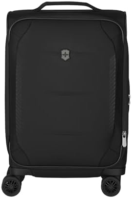 Victorinox Crosslight Frequent Flyer Plus Softside Carry On   Lightweight Rolling Suitcase for Travel Essentials   Expandable Luggage with Foldable Organizer   46 Liter  Black