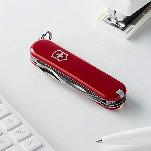 Victorinox Rambler Swiss Army Knife  Compact  10 Functions  Swiss Made Pocket Knife with Magnetic Phillips Screwdriver  Scissors and Tweezers   Red