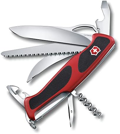 Victorinox Swiss Army Rangergrip 57 Hunter Multi Tool Pocket Knife  Black/Red  130mm