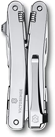 Victorinox Swiss Tool Spirit MX Clip Swiss Army Knife  25 Function Swiss Made Multitool with Large Blade  Pliers and Wire Cutter   Silver