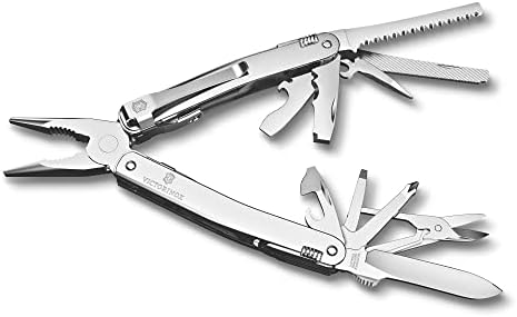 Victorinox Swiss Tool Spirit MX Clip Swiss Army Knife  25 Function Swiss Made Multitool with Large Blade  Pliers and Wire Cutter   Silver