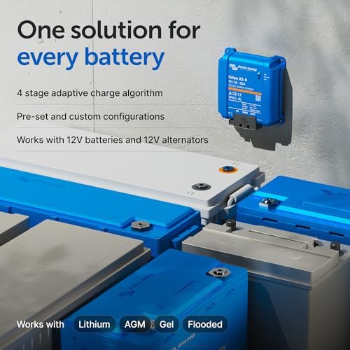 Victron Energy Orion XS Smart DC to DC Charger  Bluetooth    Fully Configurable   Battery Charger for Dual Battery Systems   IP65 Dust & Waterproof   12/12 Volt 50 amp 700 Watt