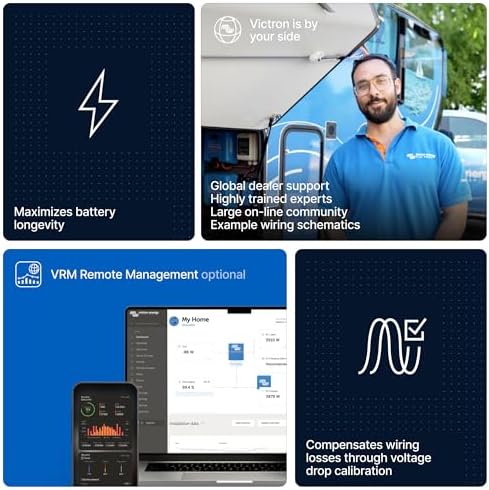 Victron Energy Orion XS Smart DC to DC Charger  Bluetooth    Fully Configurable   Battery Charger for Dual Battery Systems   IP65 Dust & Waterproof   12/12 Volt 50 amp 700 Watt