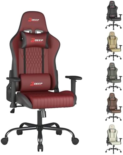 Video Game Chair with Footrest Ergonomic Comfortable Gaming Office Chair Height Adjustable with a 360  Swivel Base and Headrest 1002 Black 