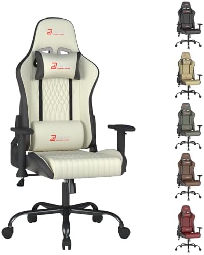 Video Game Chair with Footrest Ergonomic Comfortable Gaming Office Chair Height Adjustable with a 360  Swivel Base and Headrest 1002 Black 