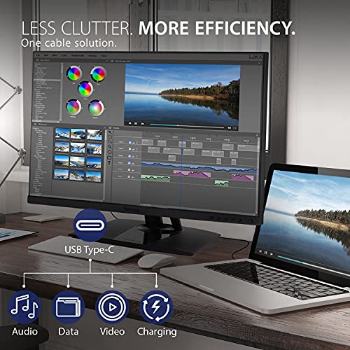 ViewSonic VP2756 2K 27 Inch IPS 1440p Ergonomic Monitor with Ultra Thin Bezels Color Accuracy Pantone Validated 60W USB C