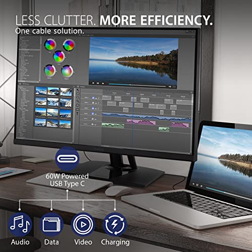 ViewSonic VP3256 4K 32 Inch 4K UHD IPS Ergonomic Monitor with Ultra Thin Bezels  Color Accuracy  Pantone Validated  60W USB C