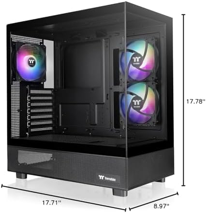 View 270 Plus TG ARGB   Mid Tower Chassis   Black