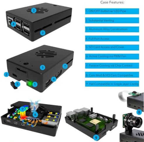 Vilros Raspberry Pi 5 Starter Kit MAX   Official 8GB RAM Pi 5 Board  128GB Preloaded Micro SD  Case  Power Supply & Cooling   Complete Plug and Play Kit for Beginners & Advanced Users