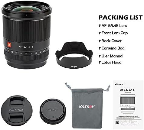 Viltrox AF 13mm F1 4 APS C Lens for Sony E Mount  Ultra Wide Angle Prime Lens for Sony E Mount Cameras a9 a7RIV a7IV a7RIII a7SIII a7II a7C ZV E10II ZV E10 a6700 a6600 a6500 a6400 a6300 a6100 a5100