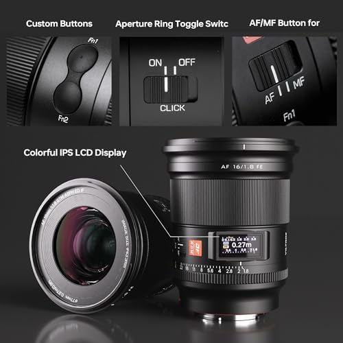 Viltrox AF 13mm F1 4 APS C Lens for Sony E Mount  Ultra Wide Angle Prime Lens for Sony E Mount Cameras a9 a7RIV a7IV a7RIII a7SIII a7II a7C ZV E10II ZV E10 a6700 a6600 a6500 a6400 a6300 a6100 a5100