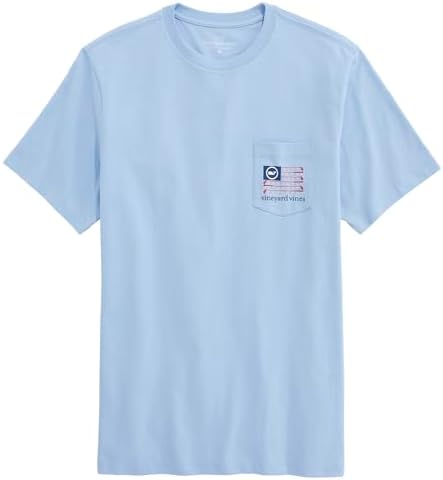 Talla L - Vineyard Vines Mens Americana Golf Flag Short Sleeve Pocket Tee