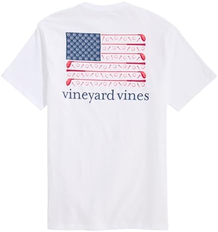 Talla L - Vineyard Vines Mens Americana Golf Flag Short Sleeve Pocket Tee