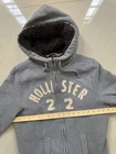 Vintage Hollister Sweatshirt Adult Medium Gray Hoodie Strands Point Sherpa Lined