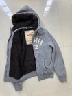 Vintage Hollister Sweatshirt Adult Medium Gray Hoodie Strands Point Sherpa Lined