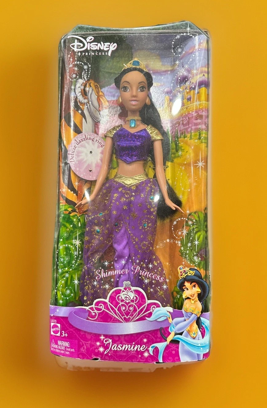 Vintage Mattel Disney Jasmine Shimmer Princess Doll Original 2007 New Read