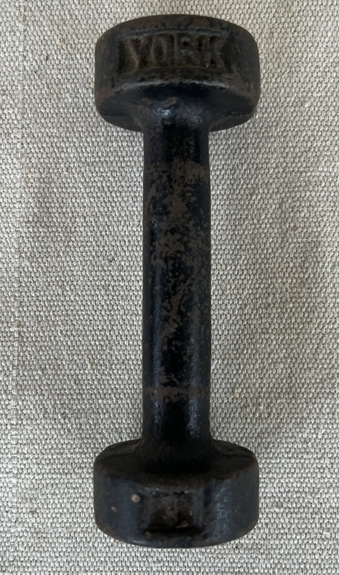 Vintage York 1 Pound Hand Bun Head Dumbell Weight/ Paperweight
