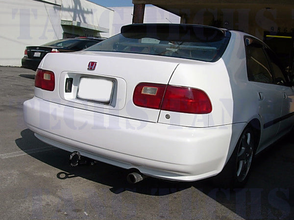 Visor/spoiler de ventana trasera para Honda Civic 4 puertas 1992-1995 (negro mate, marca HIC)