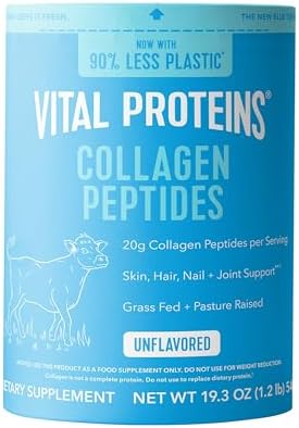 Vital Proteins Collagen Peptides Powder   Grass Fed Collagen Peptides for Hair  Nail  Skin  Bone & Joint Health  Unflavored  27 Servings