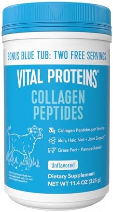 Vital Proteins Collagen Peptides Powder   Grass Fed Collagen Peptides for Hair  Nail  Skin  Bone & Joint Health  Unflavored  27 Servings
