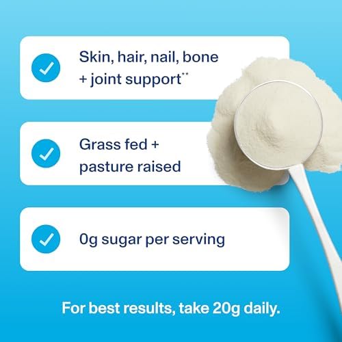 Vital Proteins Collagen Peptides Powder   Grass Fed Collagen Peptides for Hair  Nail  Skin  Bone & Joint Health  Unflavored  27 Servings