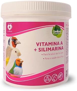 Vitamin A with Silymarin for Birds 200g   Eye Health Support Supplement with Vitamin C and B for White Canaries  Lutino  Albino  Satin Birds  Finches and Pigeons