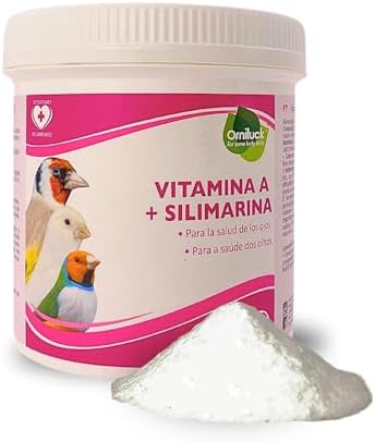 Vitamin A with Silymarin for Birds 200g   Eye Health Support Supplement with Vitamin C and B for White Canaries  Lutino  Albino  Satin Birds  Finches and Pigeons