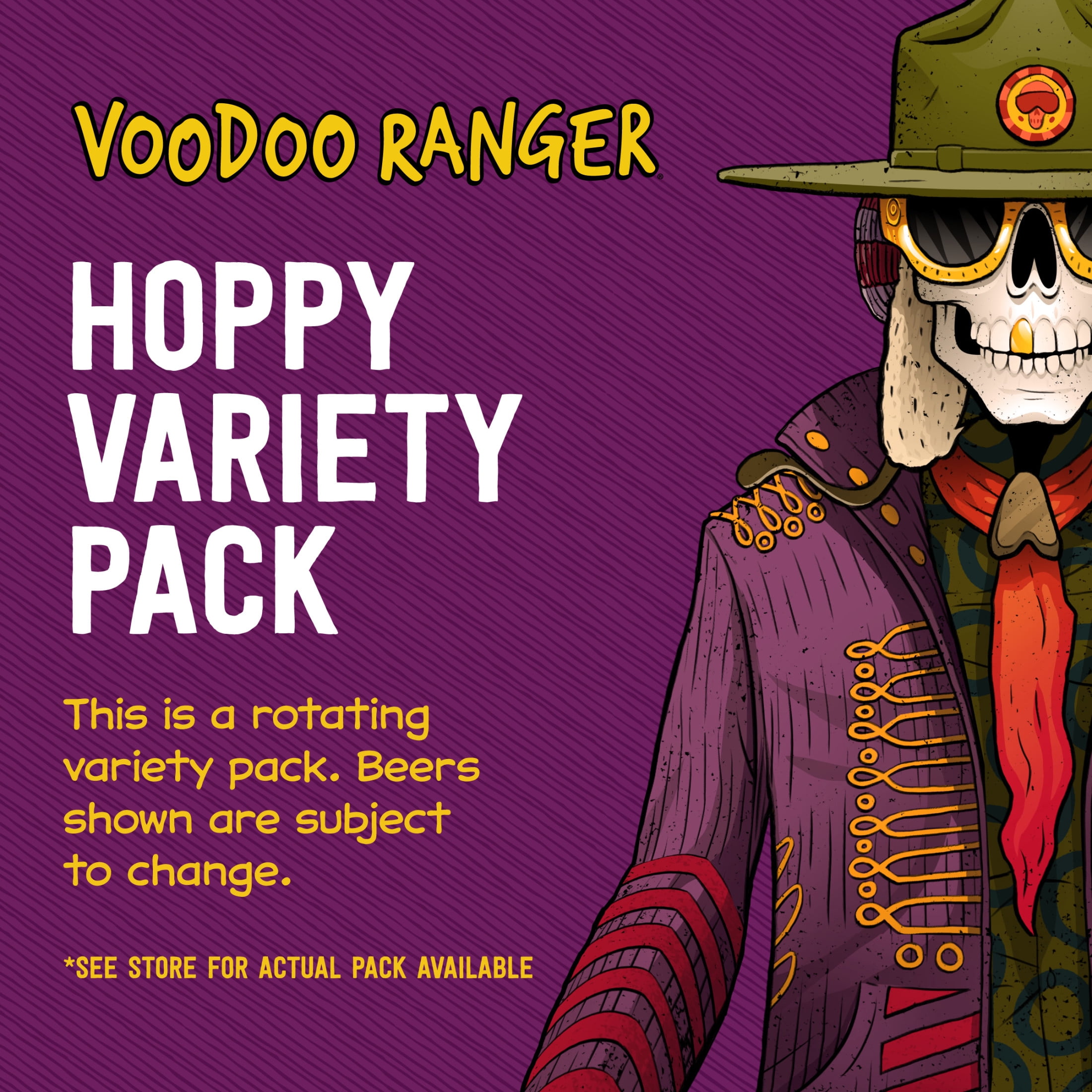 Voodoo Ranger Hoppy IPA Variety Pack Craft Beer  12 Pack  12 fl oz Cans  9 5  ABV