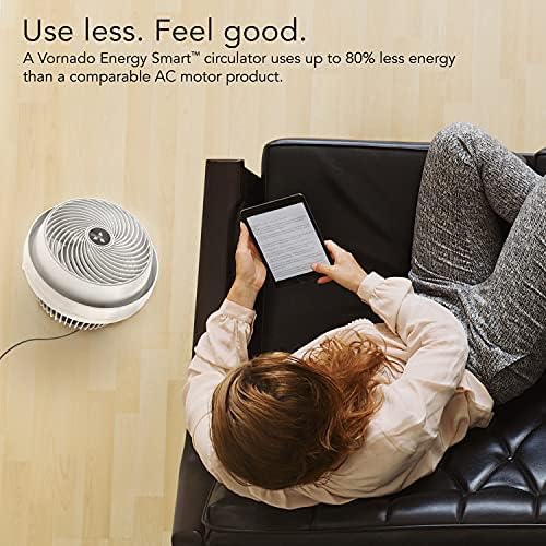 Vornado 610DC Energy Smart Air Circulator Fan with Variable Speed Control  DC Motor  Adjustable Head  Quiet Fan for Bedroom  Office  Home