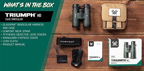Vortex Optics Triumph HD 10x42 Binoculars   HD Optical System  Fully Multi Coated Lenses  Rubber Armor  Tripod Adaptable  Waterproof  Fogproof  Shockproof   Unlimited  Unconditional Warranty