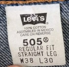 Vtg 90s Levis 505 Jeans Mens 38x30 Regular Fit Straight Made In USA 100  Cotton