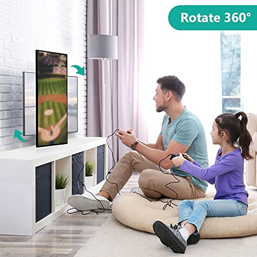 WALI TV Wall Mount Articulating LCD Monitor Full Motion 15 inch Extension Arm Tilt Swivel for Most 13 to 32 inch LED TV Flat Panel Screen with Mounting Holes up to 100x100mm  1330LM W   White