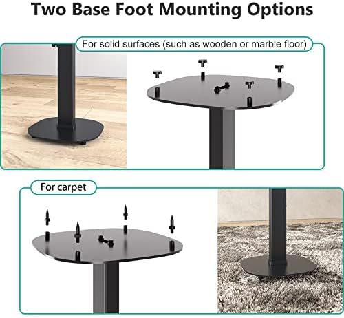 WALI Universal Speaker Stands  23 Inch Surround Sound Speaker Stands for Satellite & Bookshelf Speakers Up to 22lbs  Height Adjustable with Built in Cable Management  1 Pair  SFS001   Black