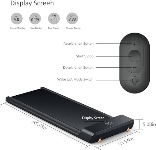 WALKINGPAD Foldable Walking Pad Treadmill for Home Office, Under Desk Treadmill with Adaptive Speed Control, Compact Design for Small Spaces, No Assembly Needed