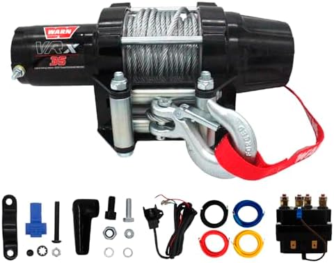 WARN VRX 45 S Powersport Winch   4 500 lb Pulling Capacity  Synthetic Rope  Sealed Motor  All Metal Gear Train  Waterproof Construction for ATV/UTV Recovery  Trail Riding & Utility Work
