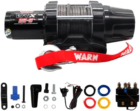 WARN VRX 45 S Powersport Winch   4 500 lb Pulling Capacity  Synthetic Rope  Sealed Motor  All Metal Gear Train  Waterproof Construction for ATV/UTV Recovery  Trail Riding & Utility Work