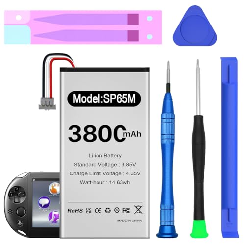 WAVYPO Ps Vita 1000 SP65M Battery  Upgraded 3800mAh High Capacity Battery Replacement for for PS Vita 1000 PCH 1006 PCH 1001 PCH 1101 PSV 1000 Games with Repair Tool Kit