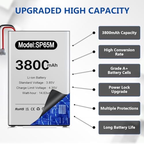 WAVYPO Ps Vita 1000 SP65M Battery  Upgraded 3800mAh High Capacity Battery Replacement for for PS Vita 1000 PCH 1006 PCH 1001 PCH 1101 PSV 1000 Games with Repair Tool Kit
