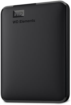 WD 2TB Elements Portable External Hard Drive for Windows  USB 3 2 Gen 1/USB 3 0 for PC & Mac  Plug and Play Ready   WDBU6Y0020BBK WESN