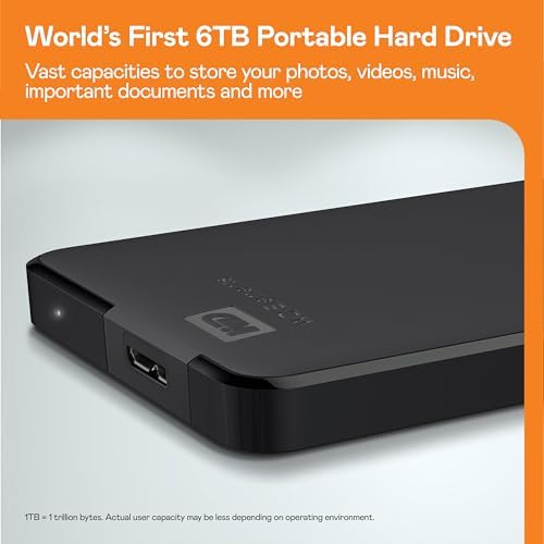 WD 2TB Elements Portable External Hard Drive for Windows  USB 3 2 Gen 1/USB 3 0 for PC & Mac  Plug and Play Ready   WDBU6Y0020BBK WESN