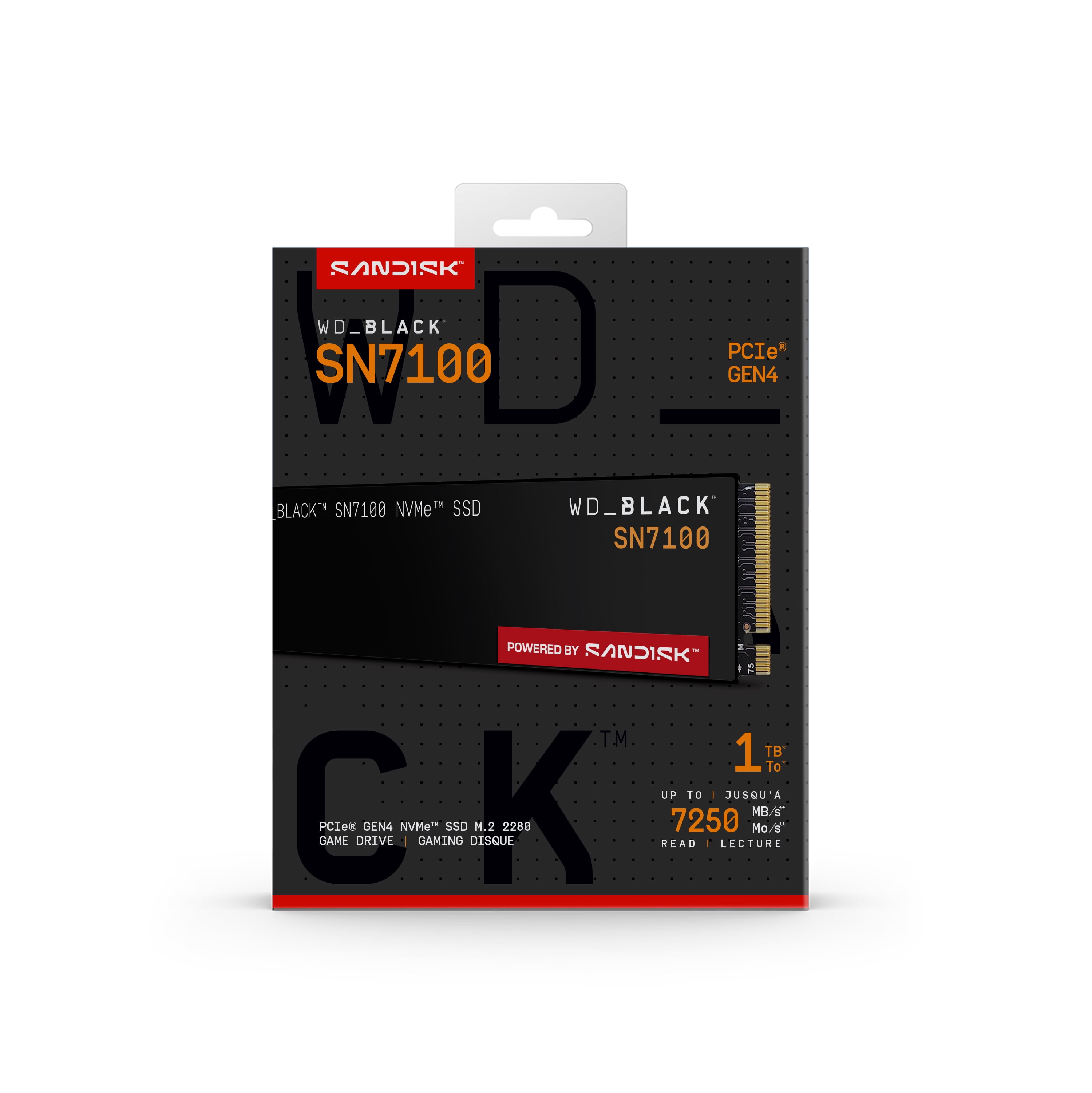 WD BLACK 1TB SN7100 NVMe Internal SSD Powered by Sandisk   PCIe Gen4 M 2 2280  up to 7 250 MB/s Internal Solid State Drive