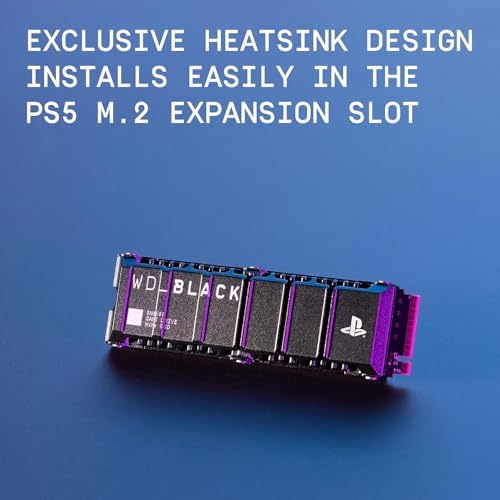 WD BLACK 2TB SN850P NVMe M 2 SSD Officially Licensed Storage Expansion for PS5 Consoles  up to 7 300MB/s  with heatsink   WDBBYV0020BNC WRSN