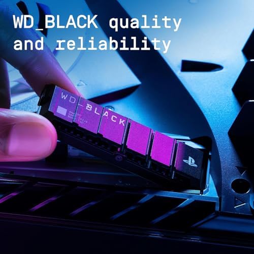 WD BLACK 2TB SN850P NVMe M 2 SSD Officially Licensed Storage Expansion for PS5 Consoles  up to 7 300MB/s  with heatsink   WDBBYV0020BNC WRSN