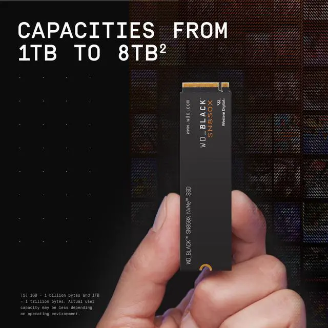 WD BLACK 2TB SN850X NVMe Internal Gaming SSD Solid State Drive   Gen4 PCIe  M 2 2280  Up to 7 300 MB/s   WDS200T2X0E