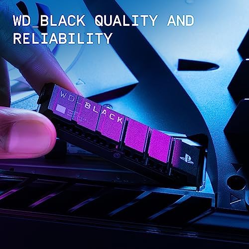 WD BLACK 4TB SN850P NVMe M 2 SSD Officially Licensed Storage Expansion for PS5 Consoles  up to 7 300MB/s  with heatsink   WDBBYV0040BNC WRSN Black