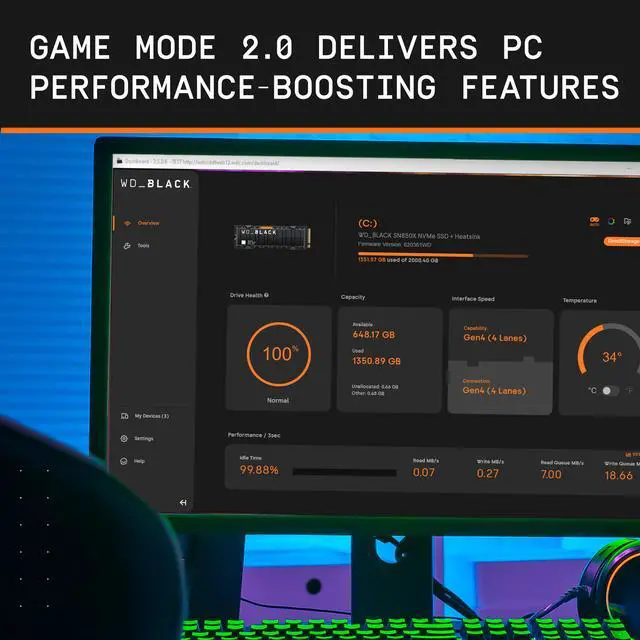 WD BLACK 8TB SN850X NVMe Internal Gaming SSD Solid State Drive with Heatsink   Works with Playstation 5  Gen4 PCIe  M 2 2280  Up to 7 300 MB/s   WDS800T2XHE