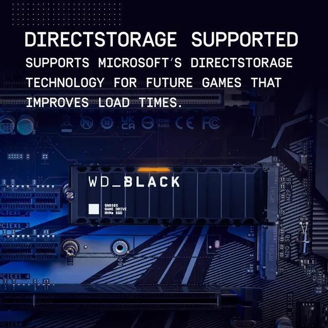 WD BLACK 8TB SN850X NVMe Internal Gaming SSD Solid State Drive with Heatsink   Works with Playstation 5  Gen4 PCIe  M 2 2280  Up to 7 300 MB/s   WDS800T2XHE